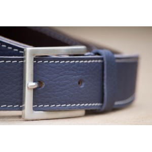 CEINTURE CUIR BLEU FRANCE| La french